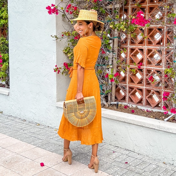 JustFab Marigold Flutter Midi Dress - Picture 6 of 7